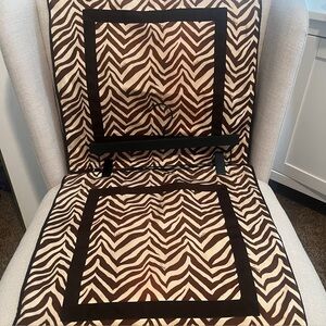 COACH Legacy Zebra Print Accent Pillows. Set of 2.